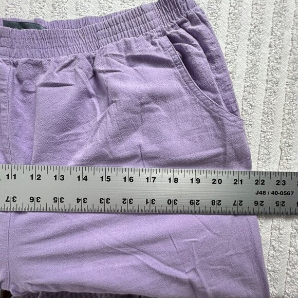 Vintage Koret Hand Printed Button Down Blouse and Pants Set Size Large Purple - Picture 14 of 16